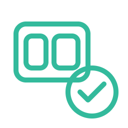 Icon for dual flush setup and testing