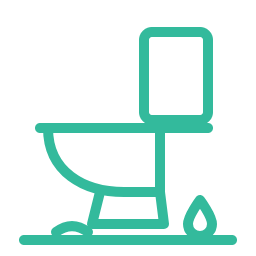 Icon for toilet base leak repair